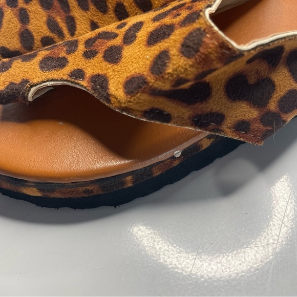 Leopard Print Chunky Sandals Size 4/5 PRELOVED - Picture 6 of 7
